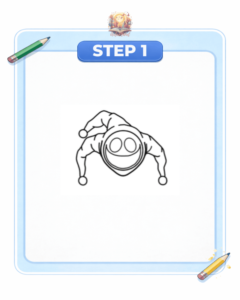 how to draw prototype 1006 step 1 head eyes hat poppy playtime 5