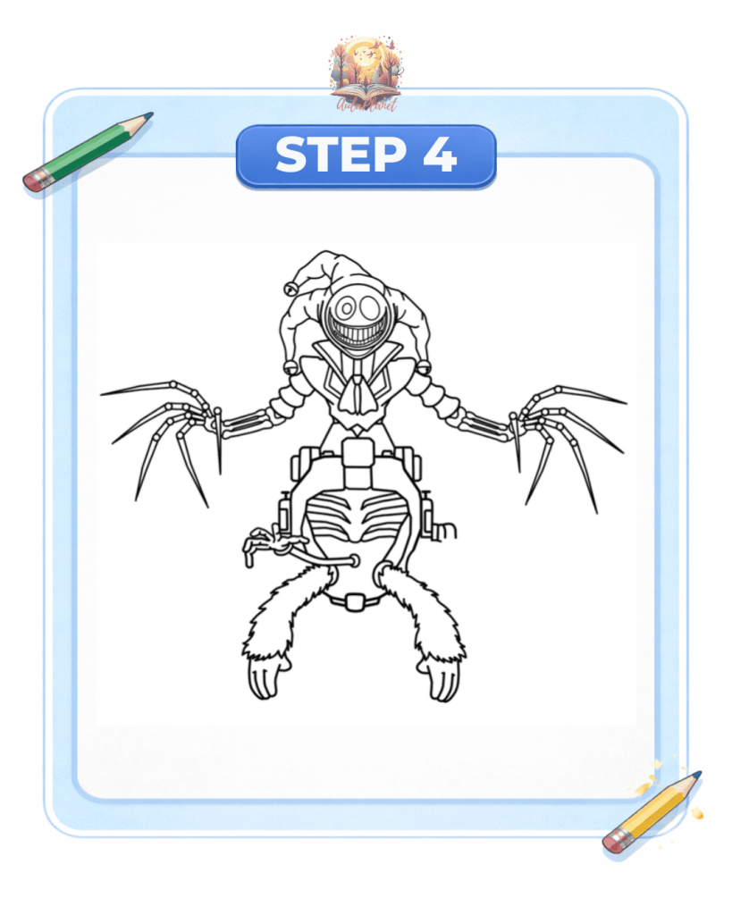 how to draw prototype 1006 step 4 body details ribs