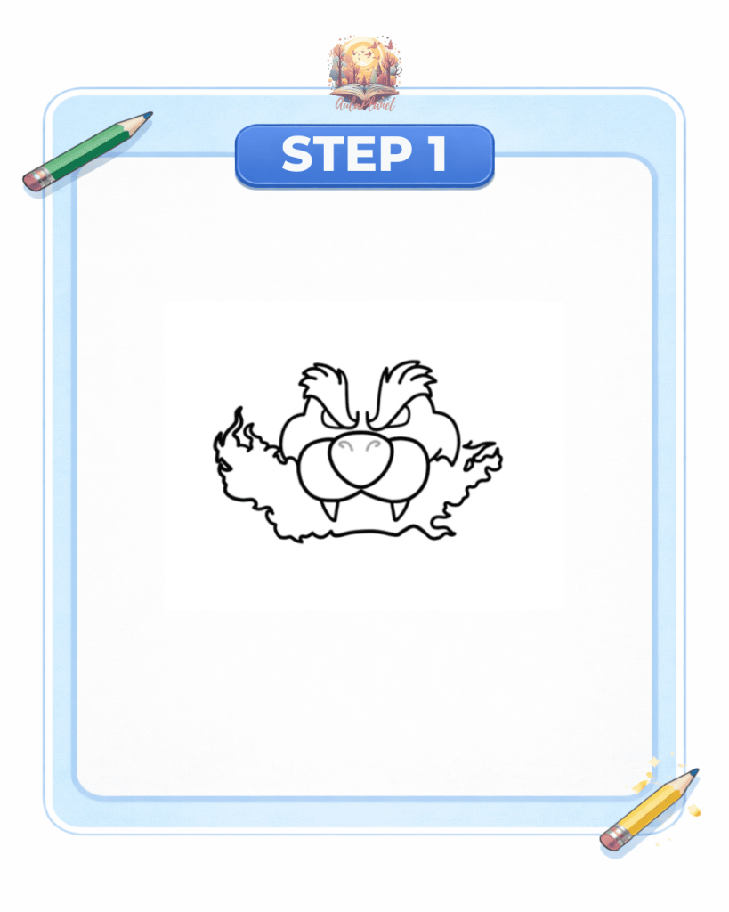 como dibujar bowser furioso paso 1 cara ojos hocico fuego bowsers fury