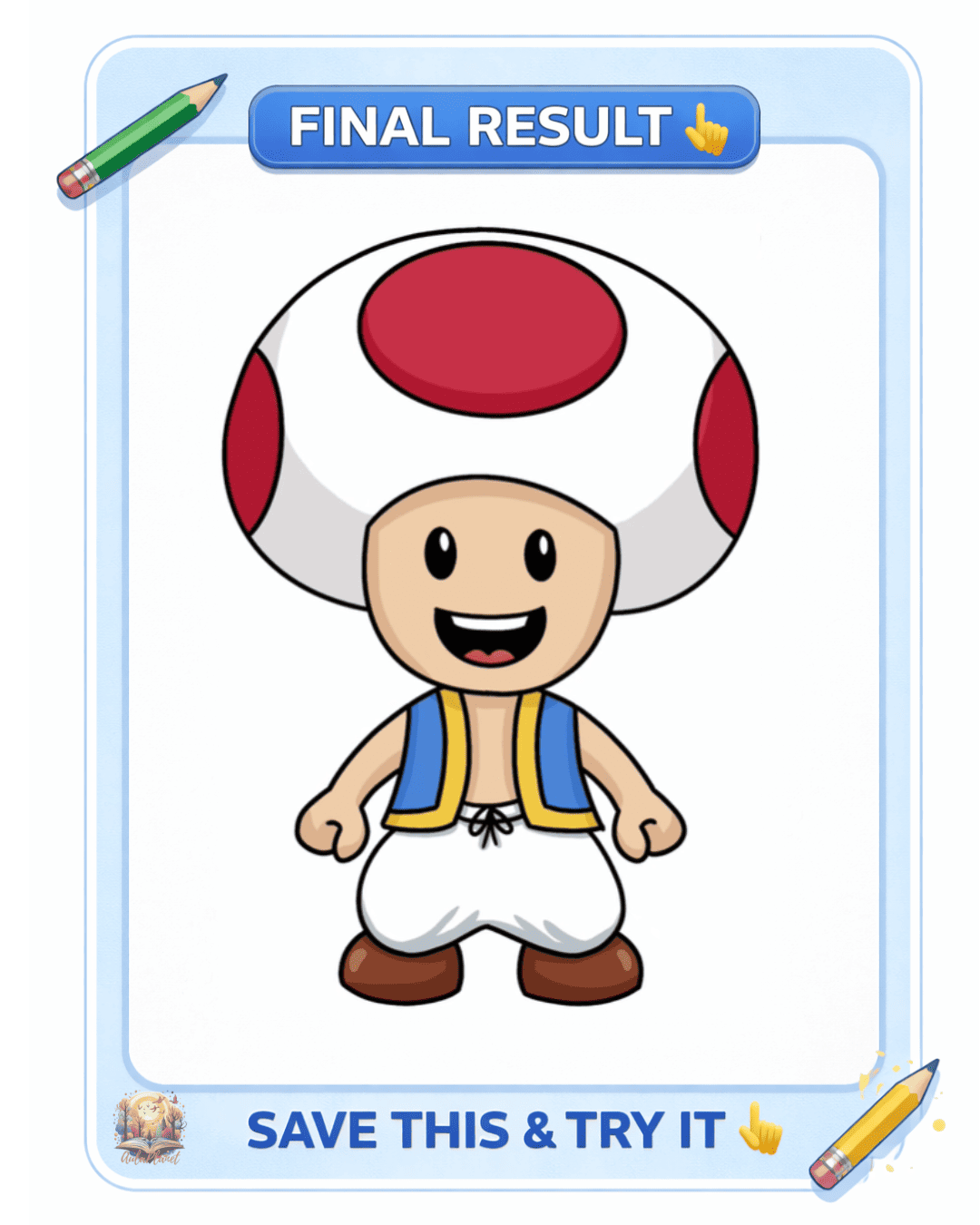 How to Draw Toad Step by Step | The Super Mario Galaxy Movie
