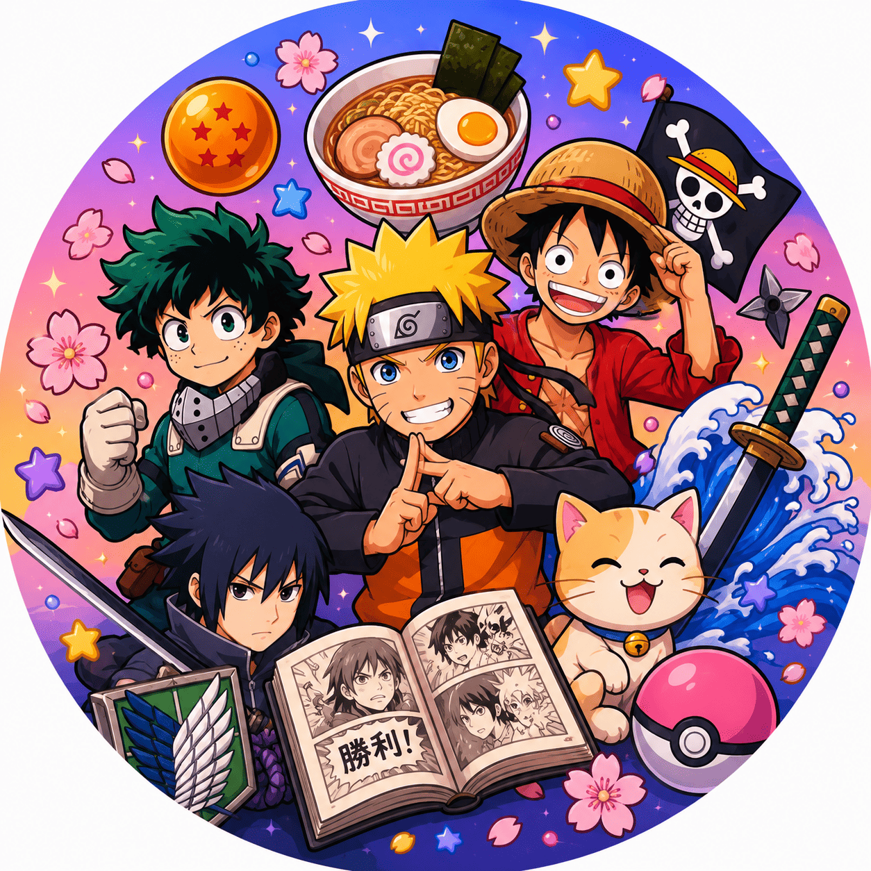 Anime Ausmalbilder