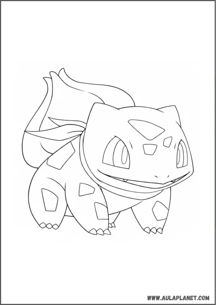 Bulbasaur with Bow Coloring Page