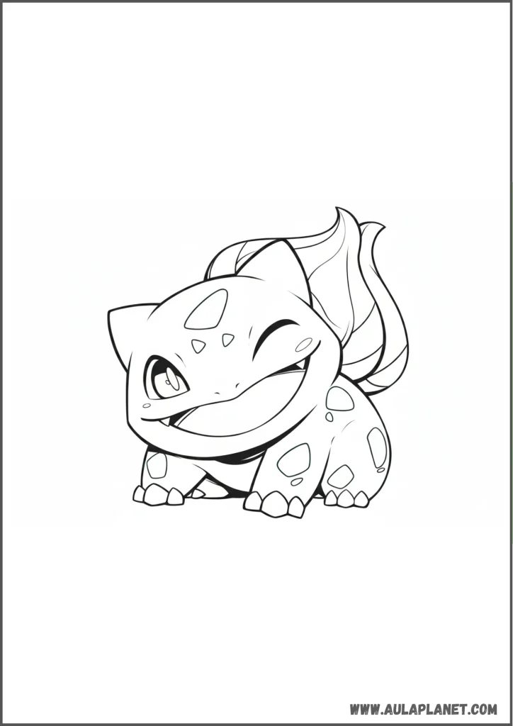 Bulbasaur Winking Coloring Page