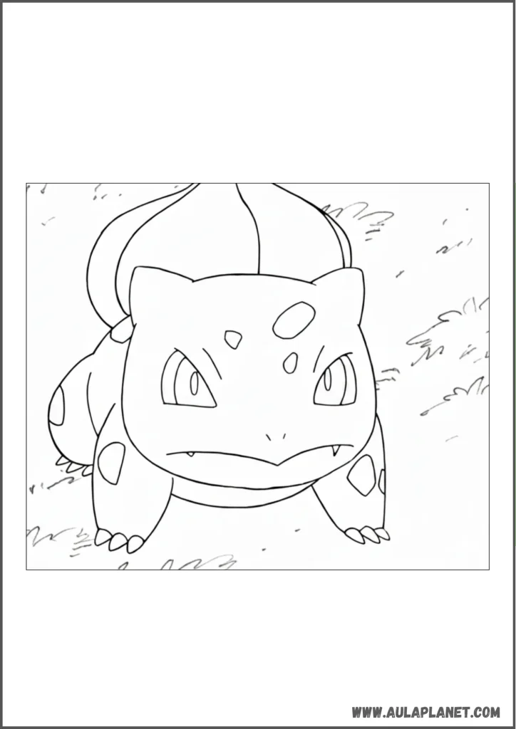 Battle Ready Bulbasaur Coloring Page