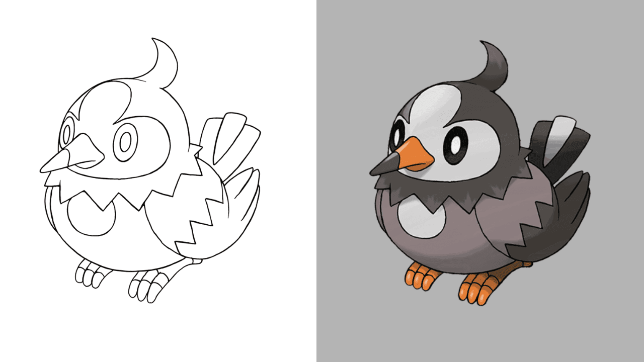 Dibujos de Starly para colorear