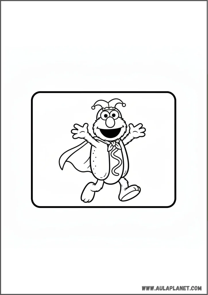 Elmo disfrazado para colorear
