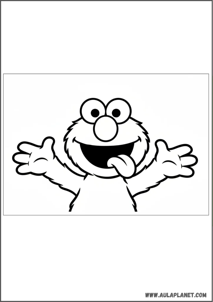 Elmo divertido para colorear