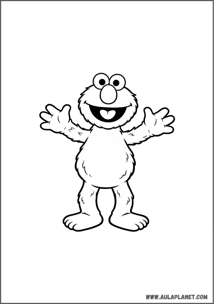Elmo feliz para colorear
