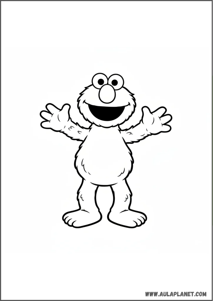 Elmo kawaii para colorear