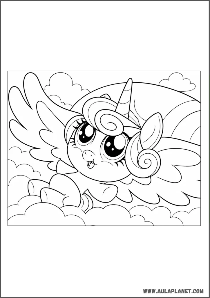 flurry heart para colorear my little pony