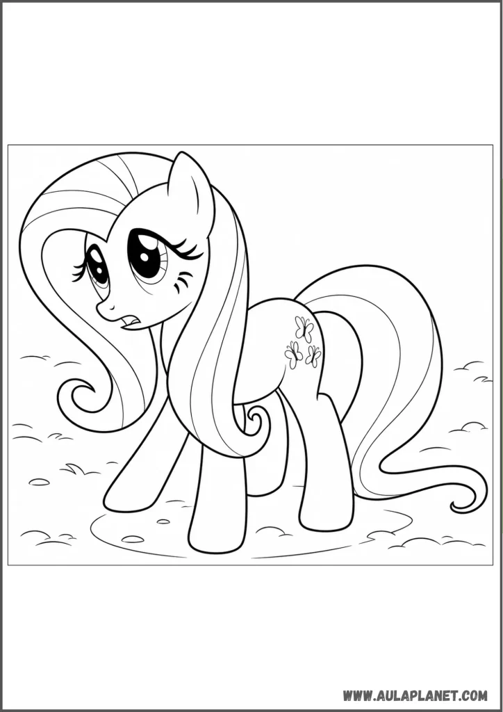 fluttershy para colorear my little pony