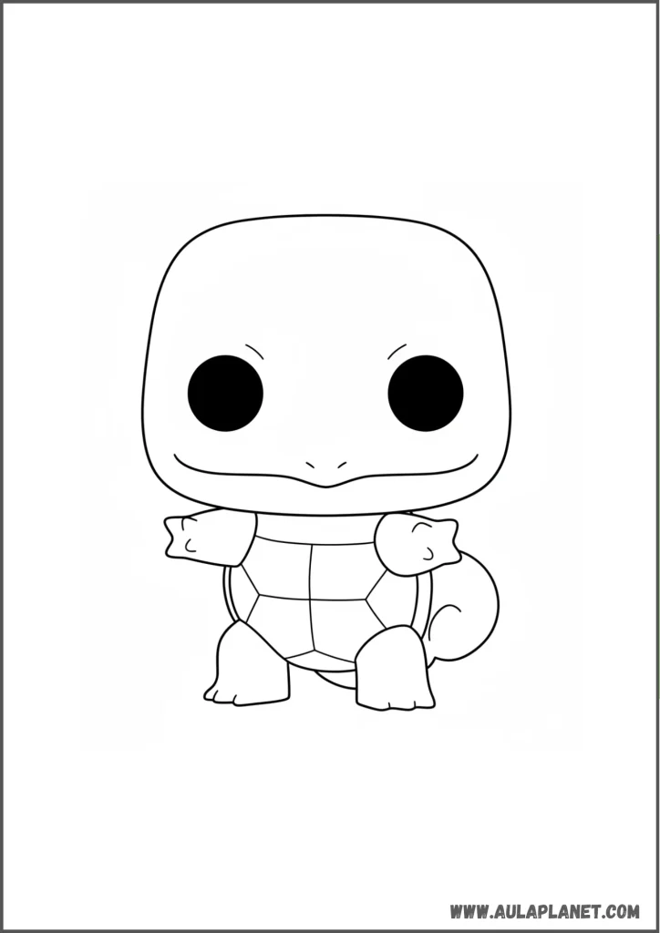 Funko Pop de Squirtle para colorear