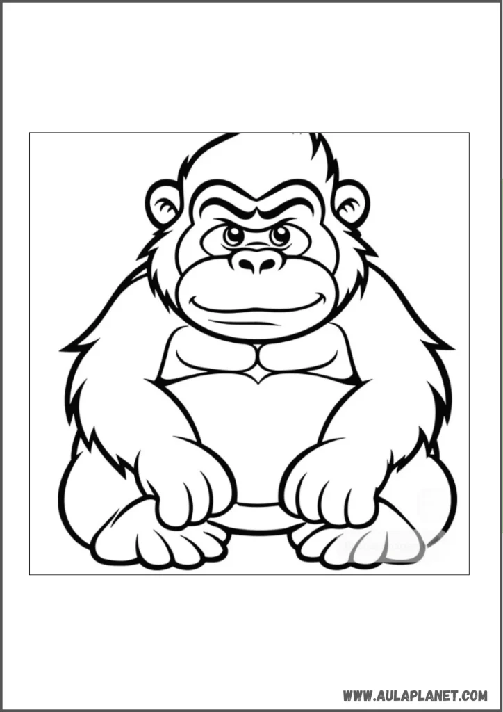 gorilla coloring page