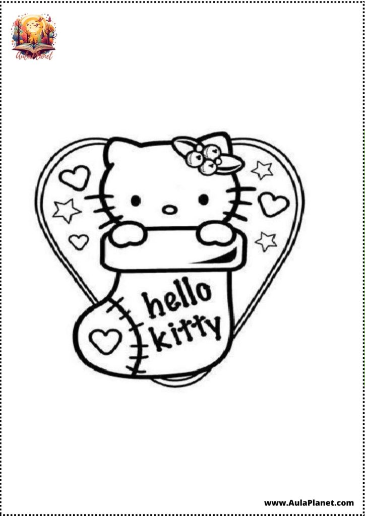 hello kitty heart coloring page cute love printable