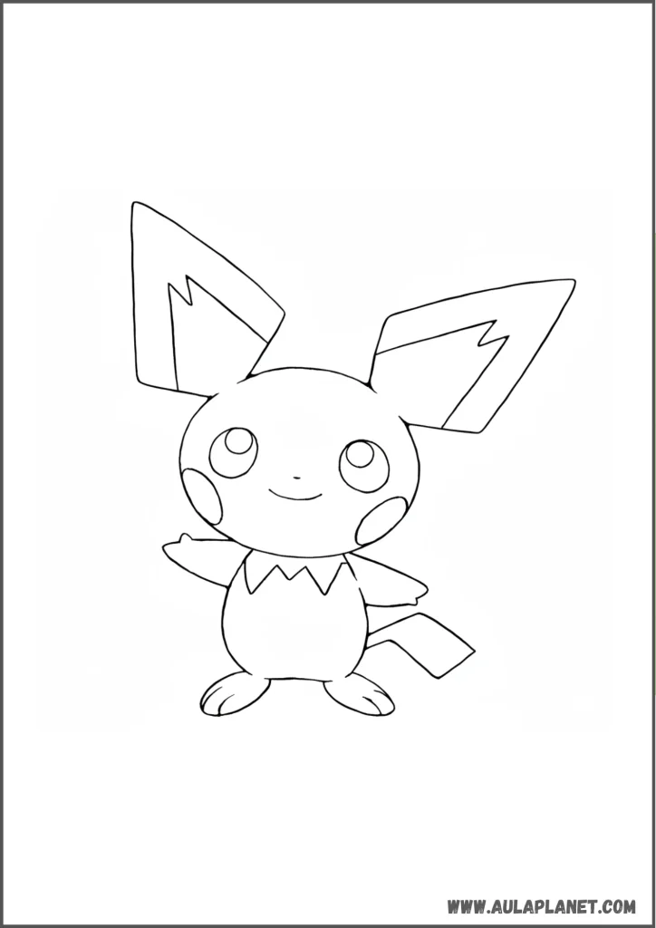 Pichu classique à colorier
