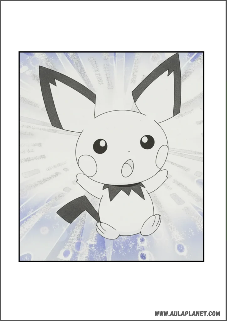 Pichu expressif à colorier