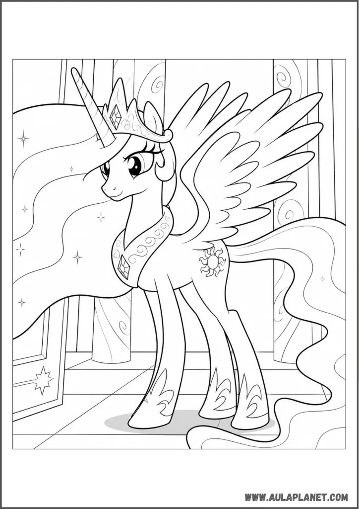 princesa celestia para colorear my little pony