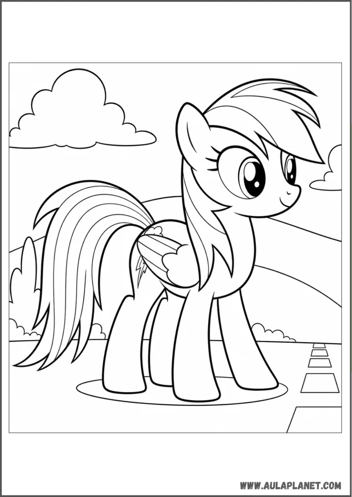 rainbow dash para colorear my little pony