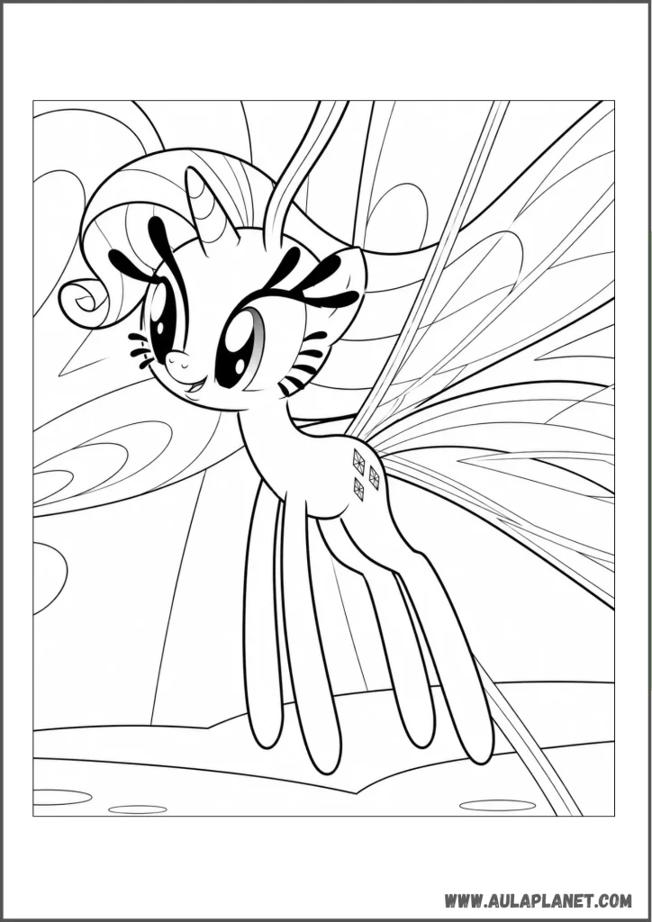 rarity con alas para colorear my little pony