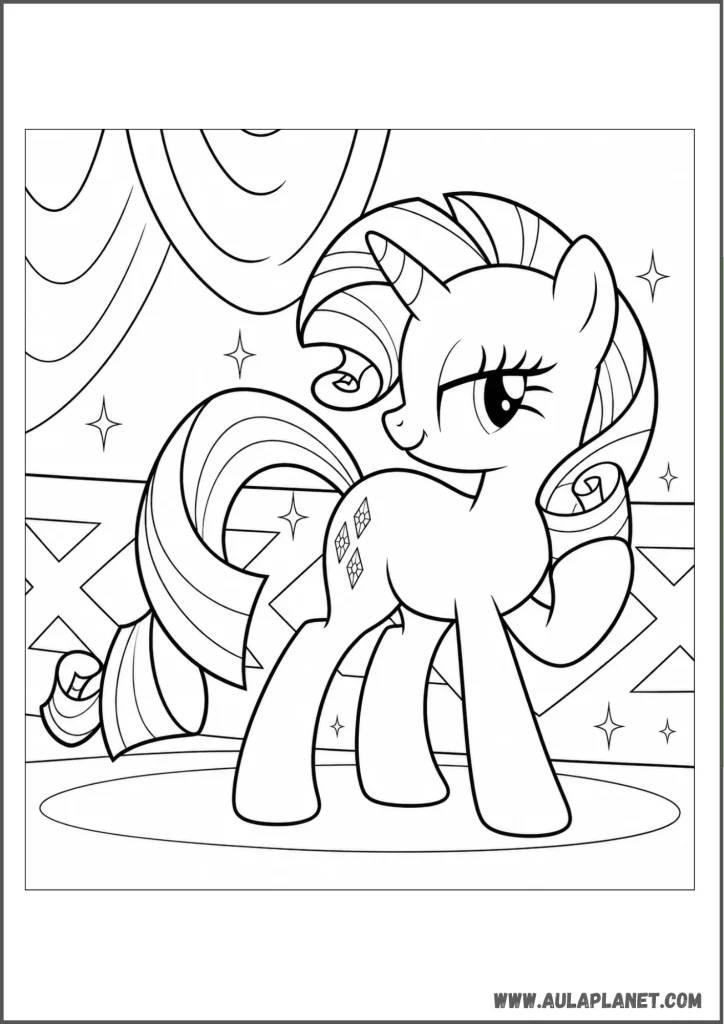 rarity para colorear my little pony