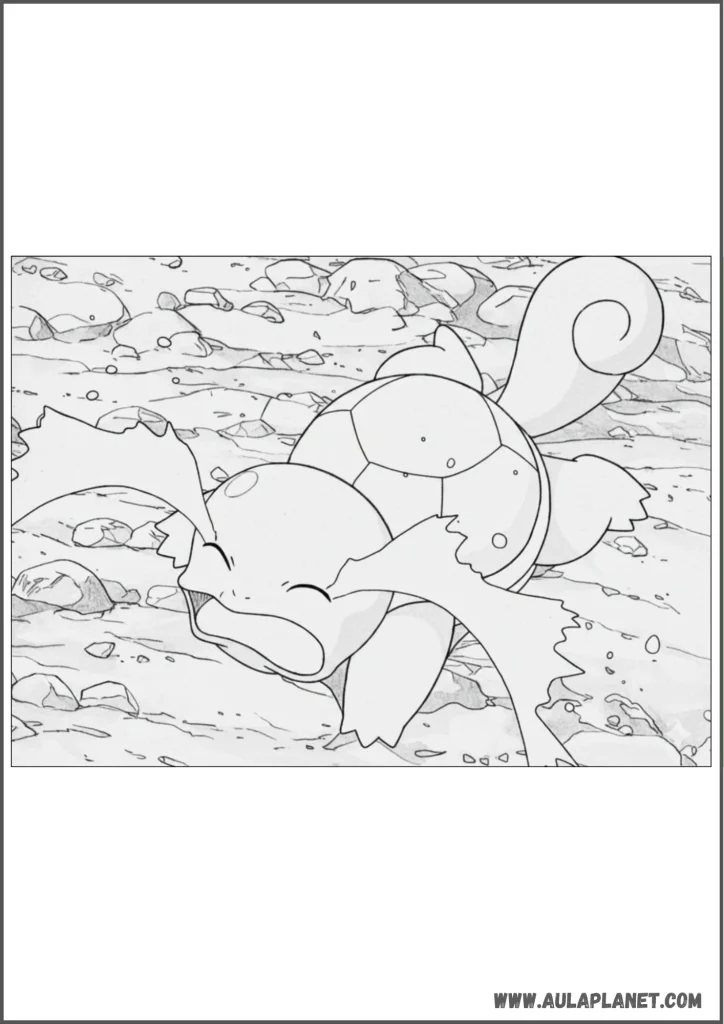 Squirtle llorando para colorear