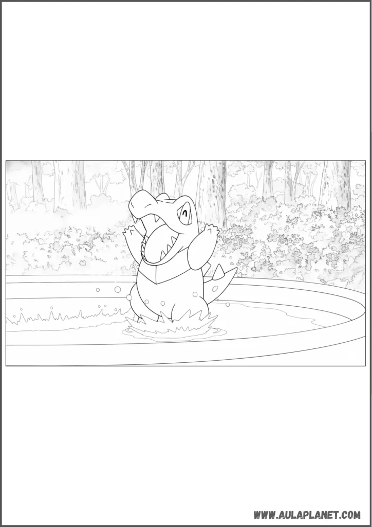 Karnimani in einem natürlichen Pool Ausmalbild
