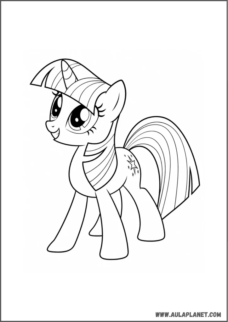 twilight sparkle princesa para colorear my little pony