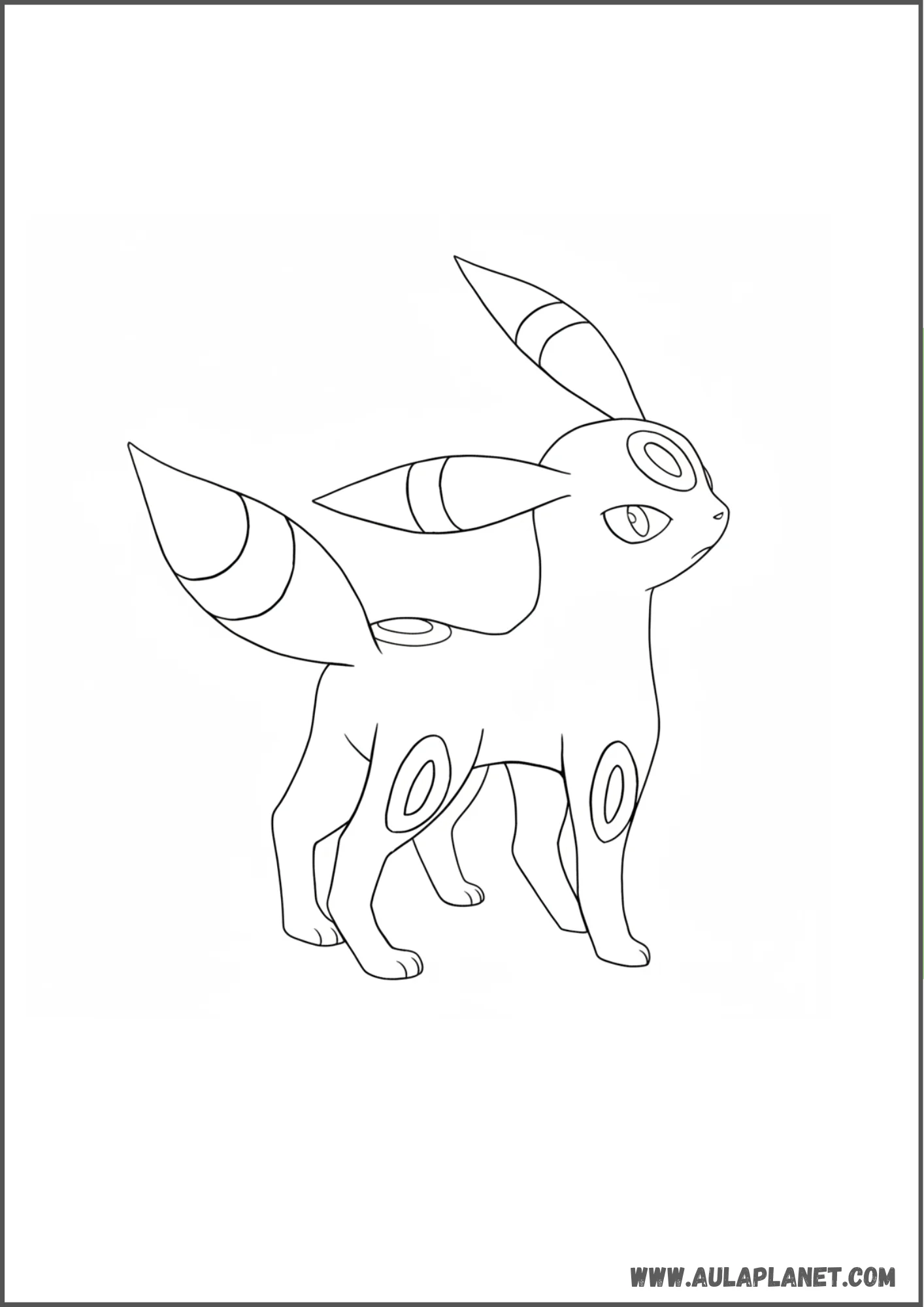 Umbreon clásico para colorear