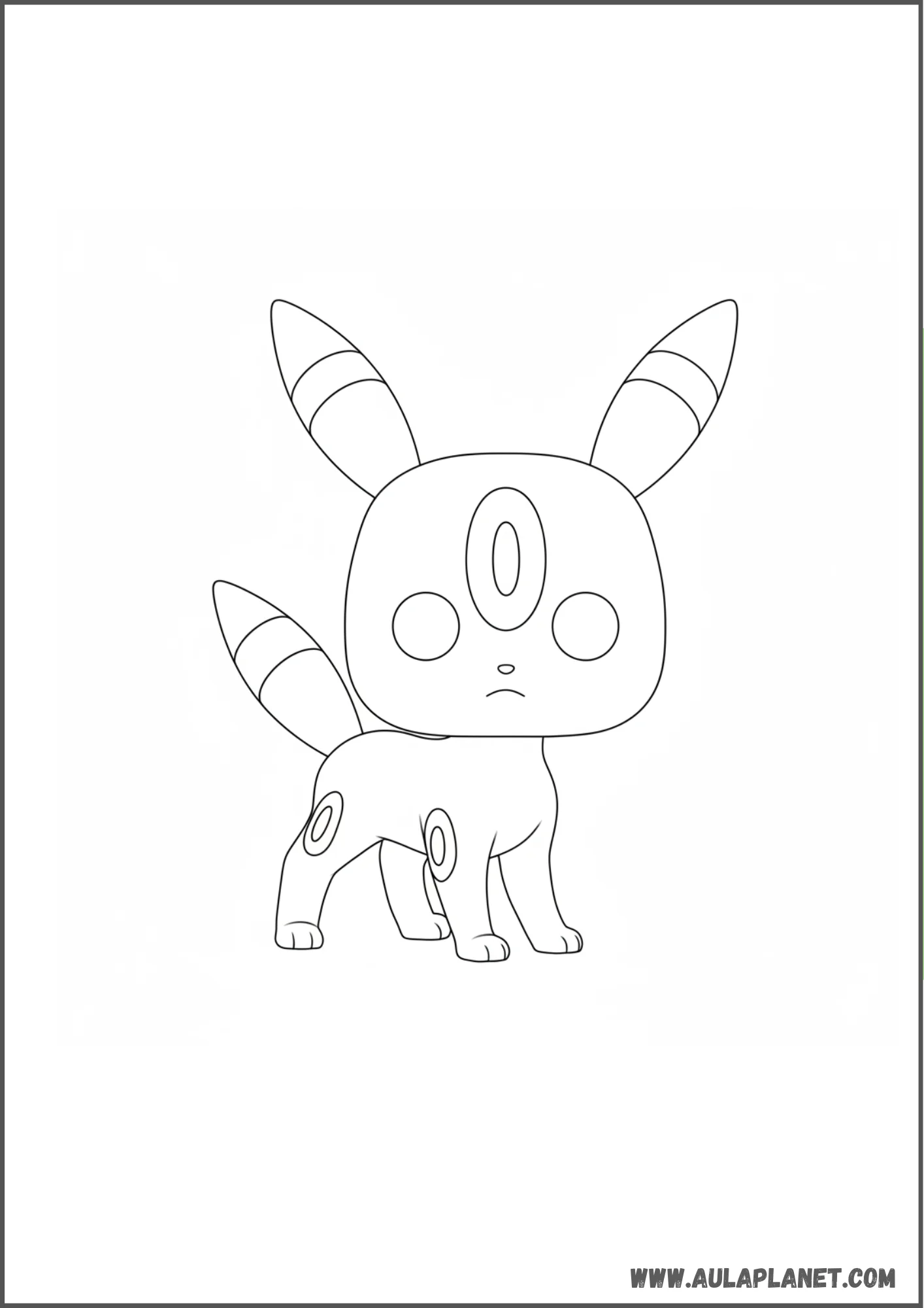 Umbreon estilo Funko Pop para colorear