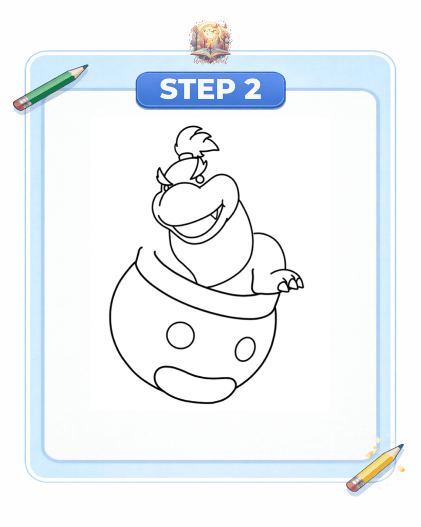 bowser jr clown car étape 2 corps véhicule