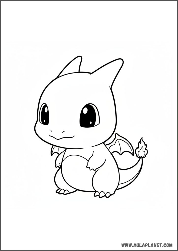 charizard bebe para colorear pokemon dibujo facil infantil imprimir