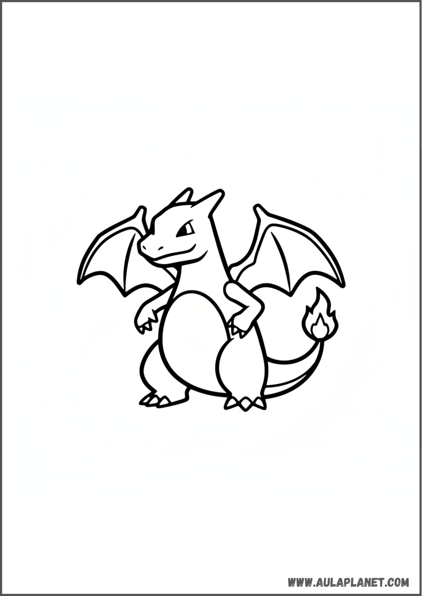 Minimalist Charizard boyama sayfası