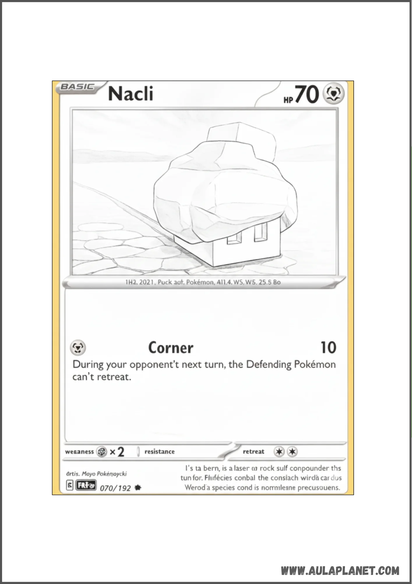 Carta Pokémon de Nacli para colorear