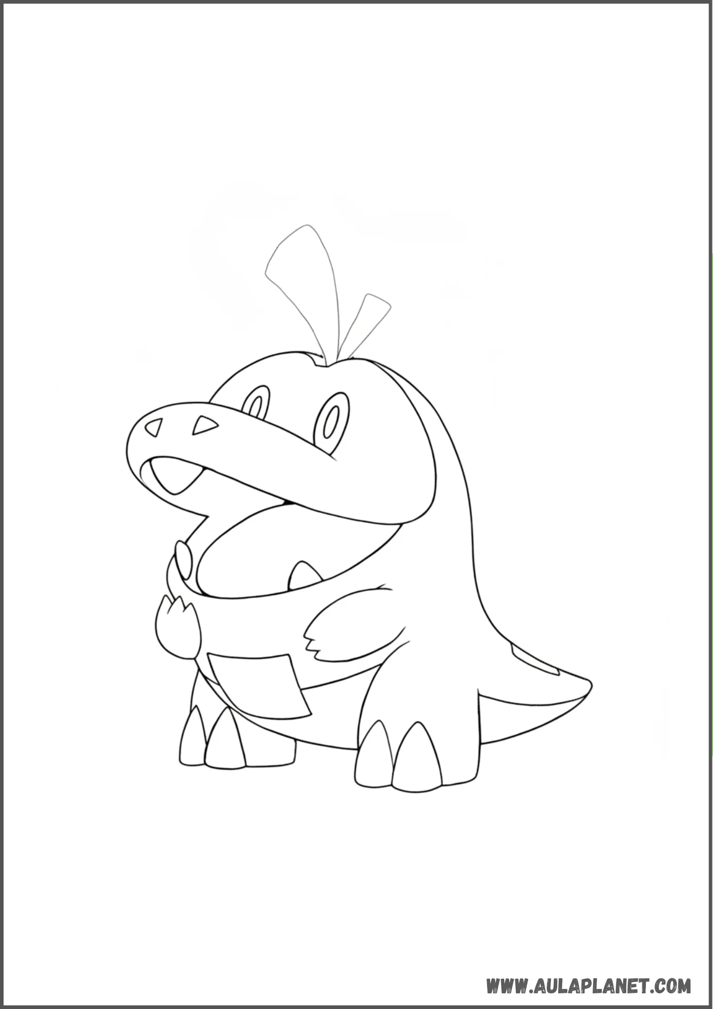 Dibujo de Fuecoco clásico para colorear