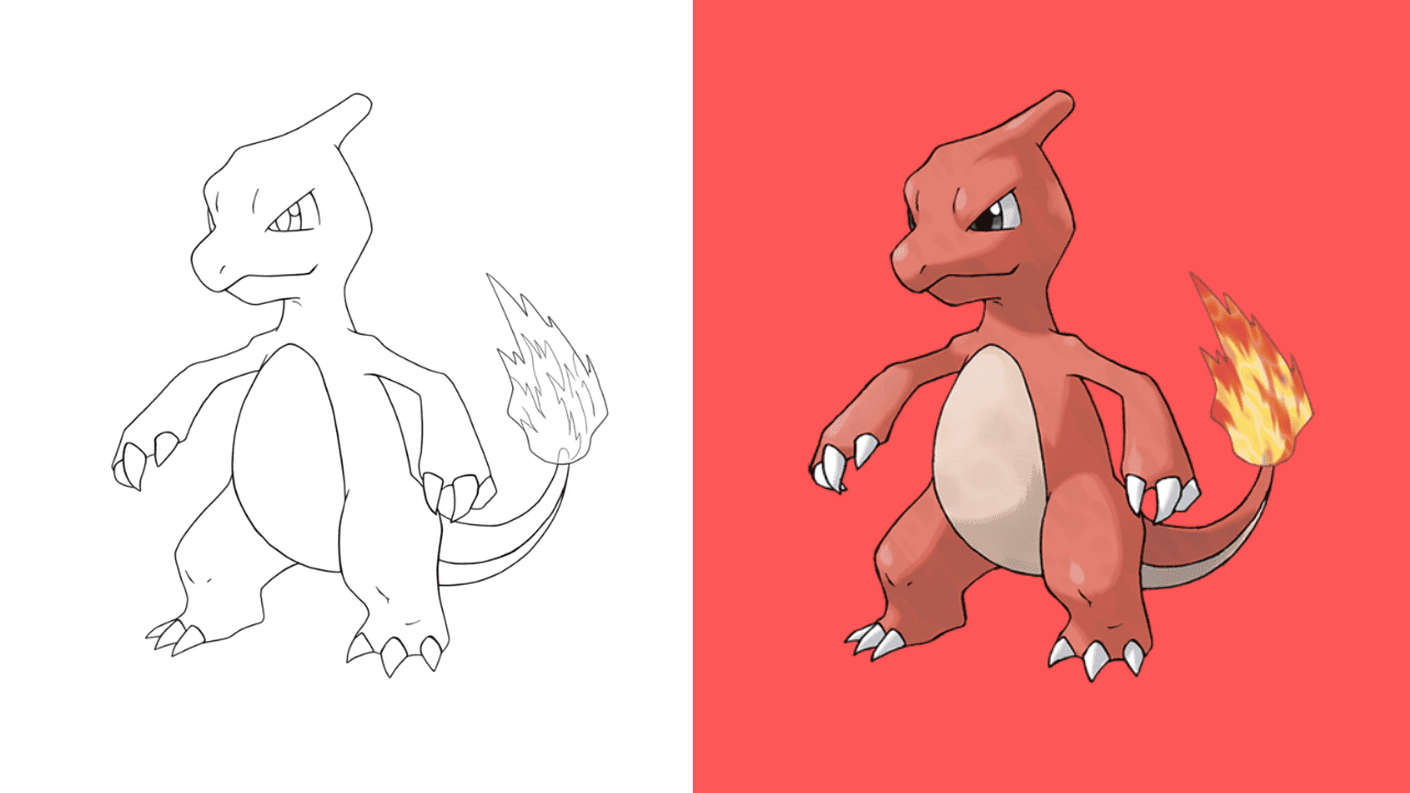 Dibujos de Charmeleon para colorear