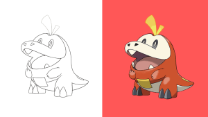 Dibujos de Fuecoco para colorear