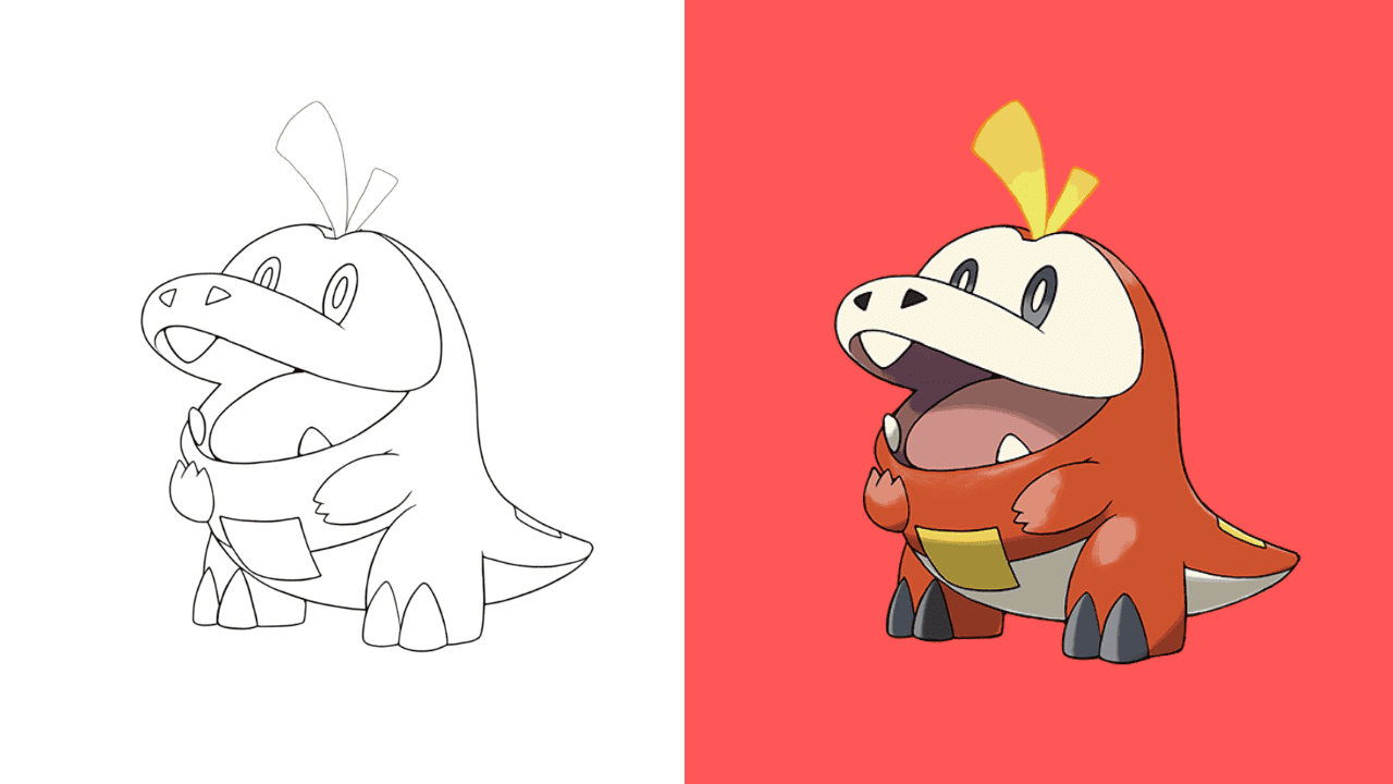 Dibujos de Fuecoco para colorear