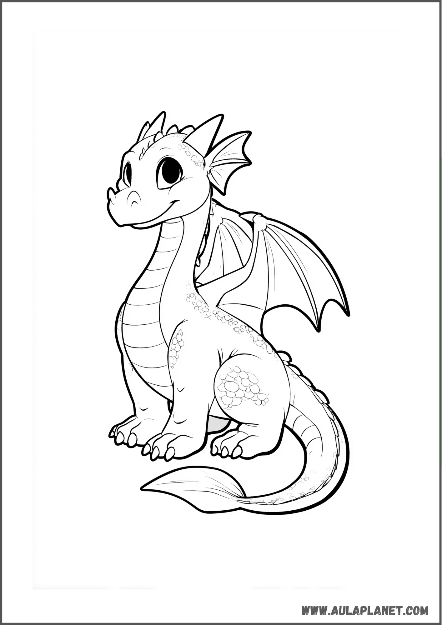 Dragon gentil à colorier