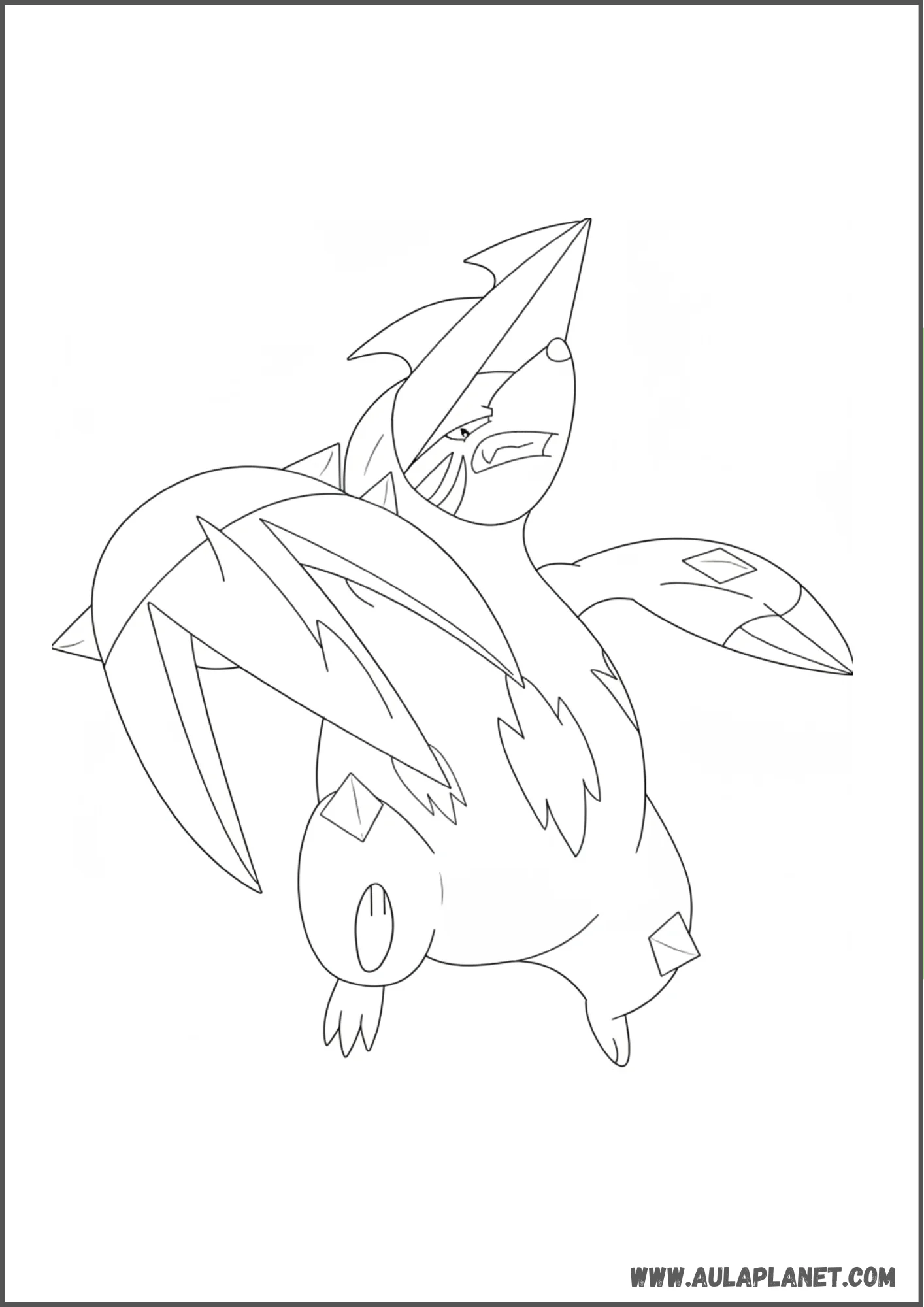 Excadrill pasando al ataque para colorear