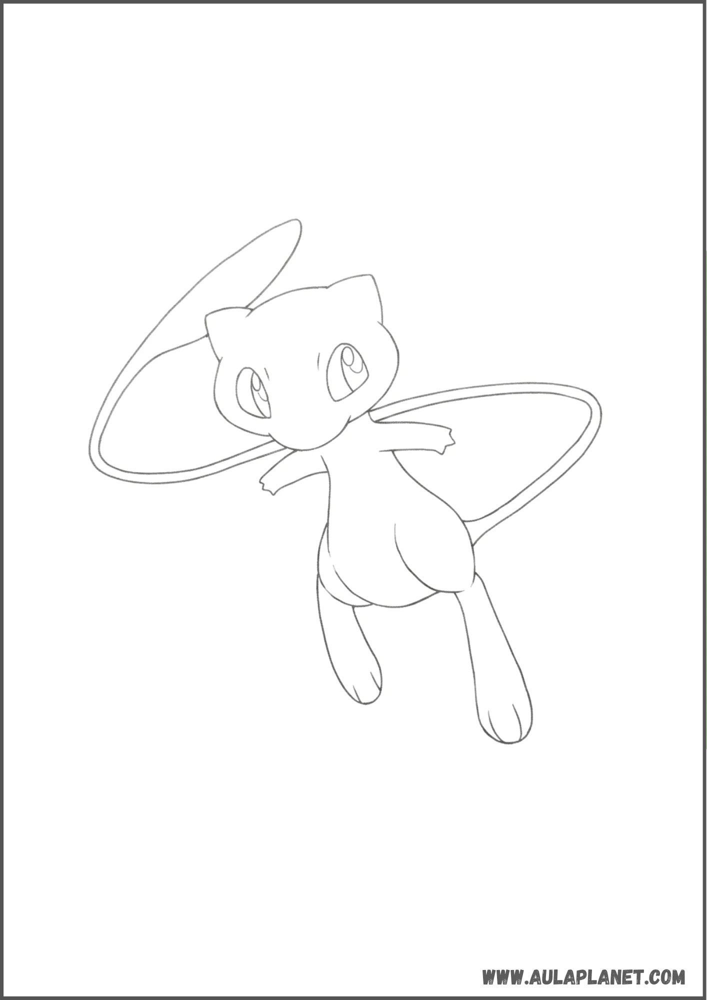 Dibujo de Mew flotando para colorear
