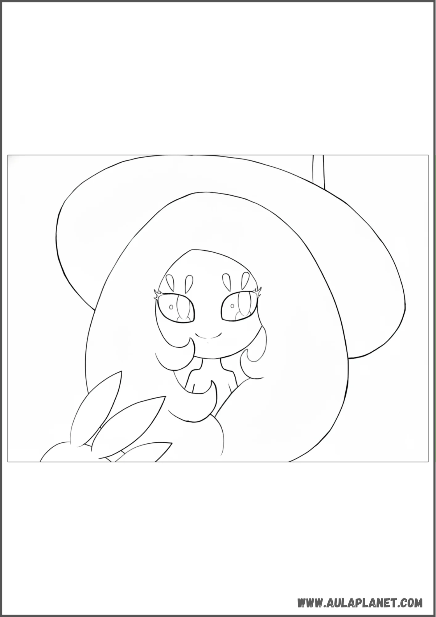 Primer plano de Hatterene para colorear