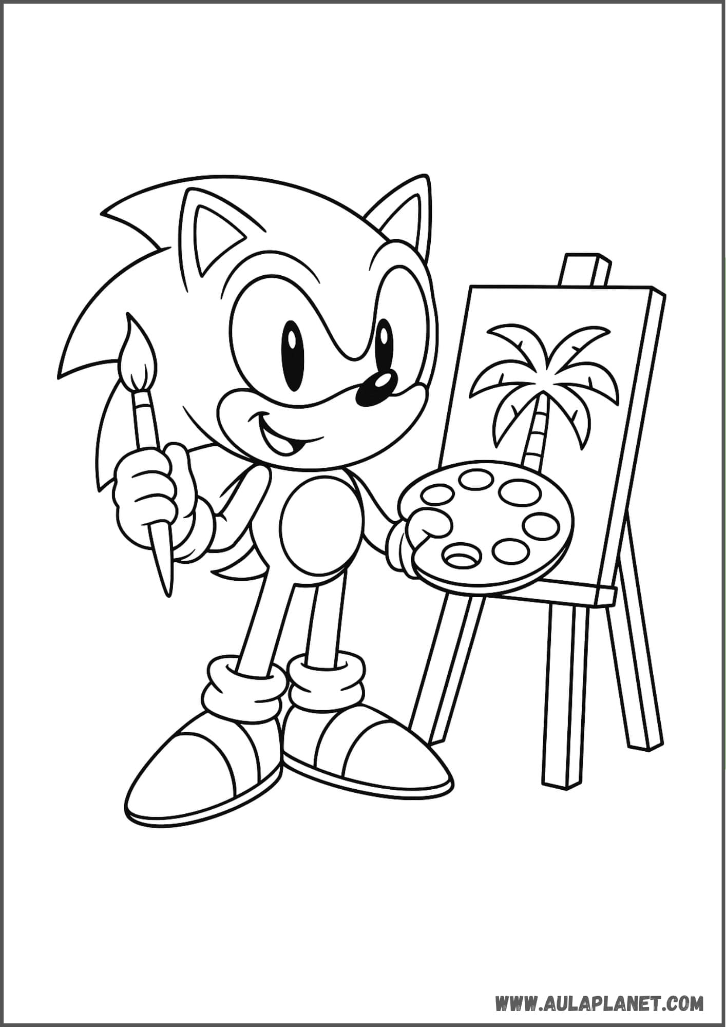 Sonic Painter Coloring Page