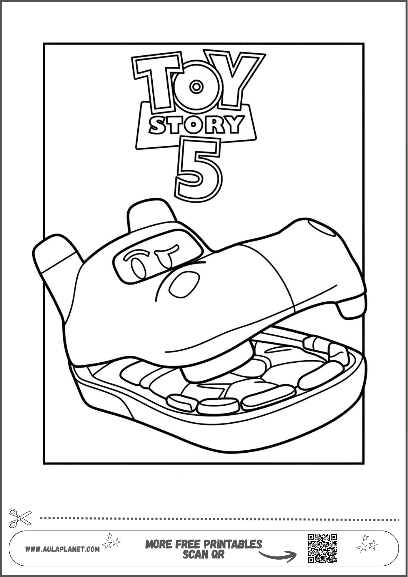 Portada de Toy Story 5 con Blaze para colorear