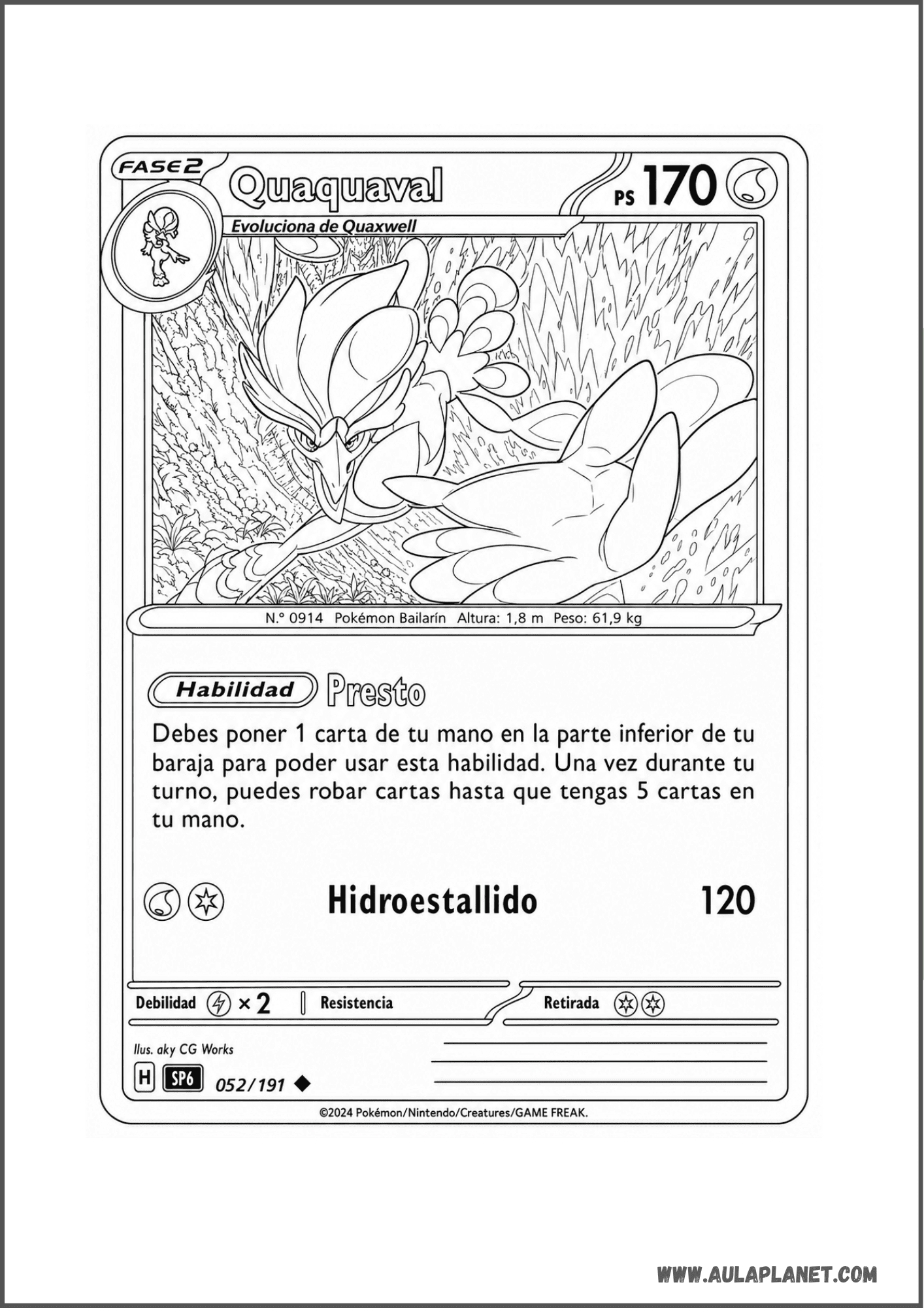 Quaquaval en formato carta coleccionable