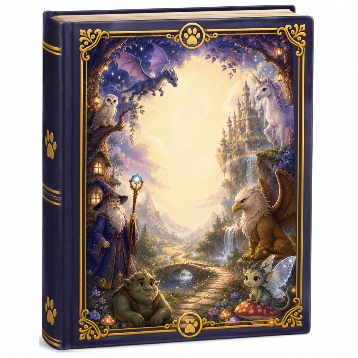 Libro ilustrado de cuentos fantásticos infantiles