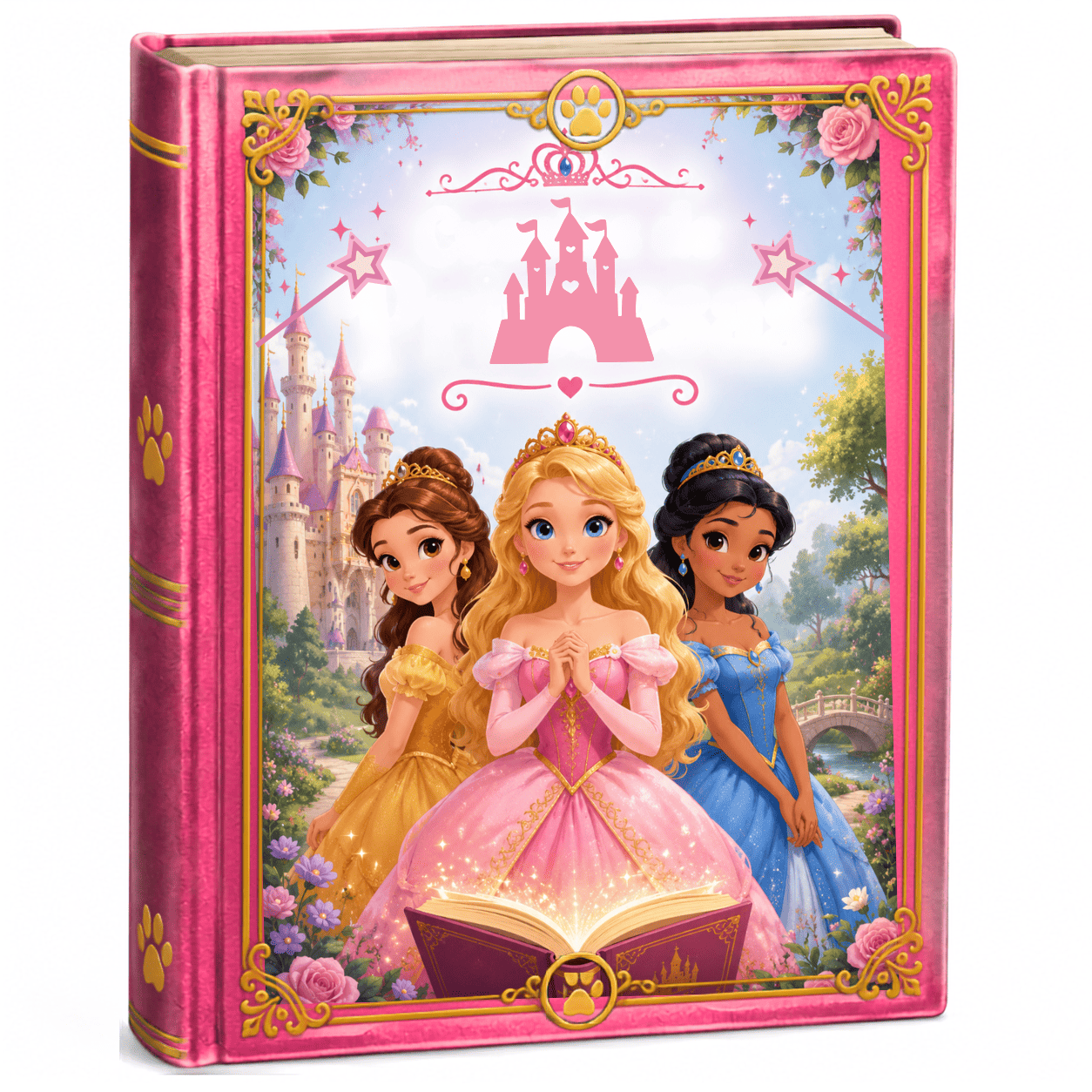 Libro ilustrado de cuentos infantiles de princesas
