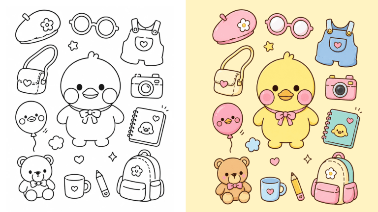 Dibujos de Paper Duck para Colorear