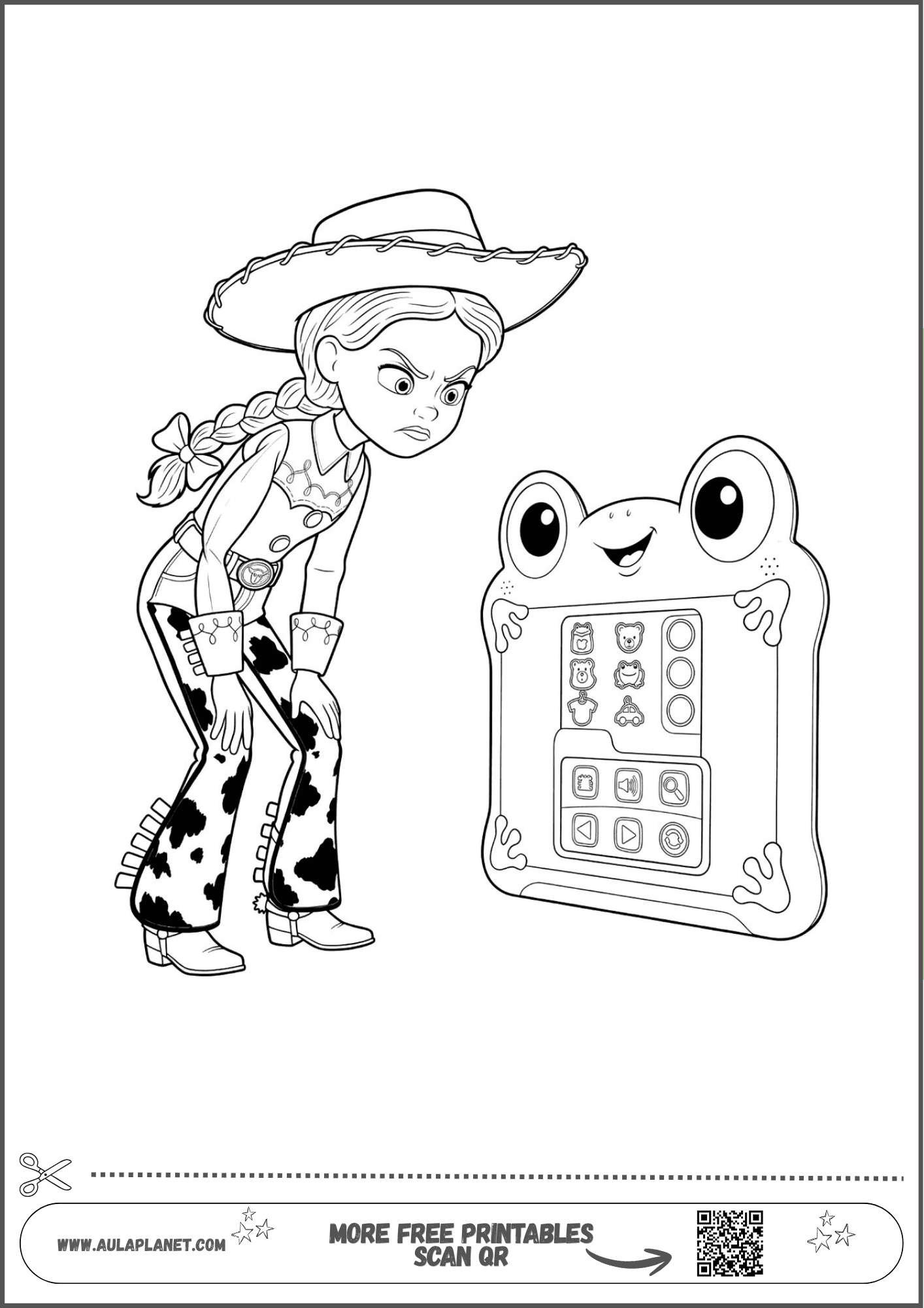 Jessie desafiando a LilyPad en Toy Story 5