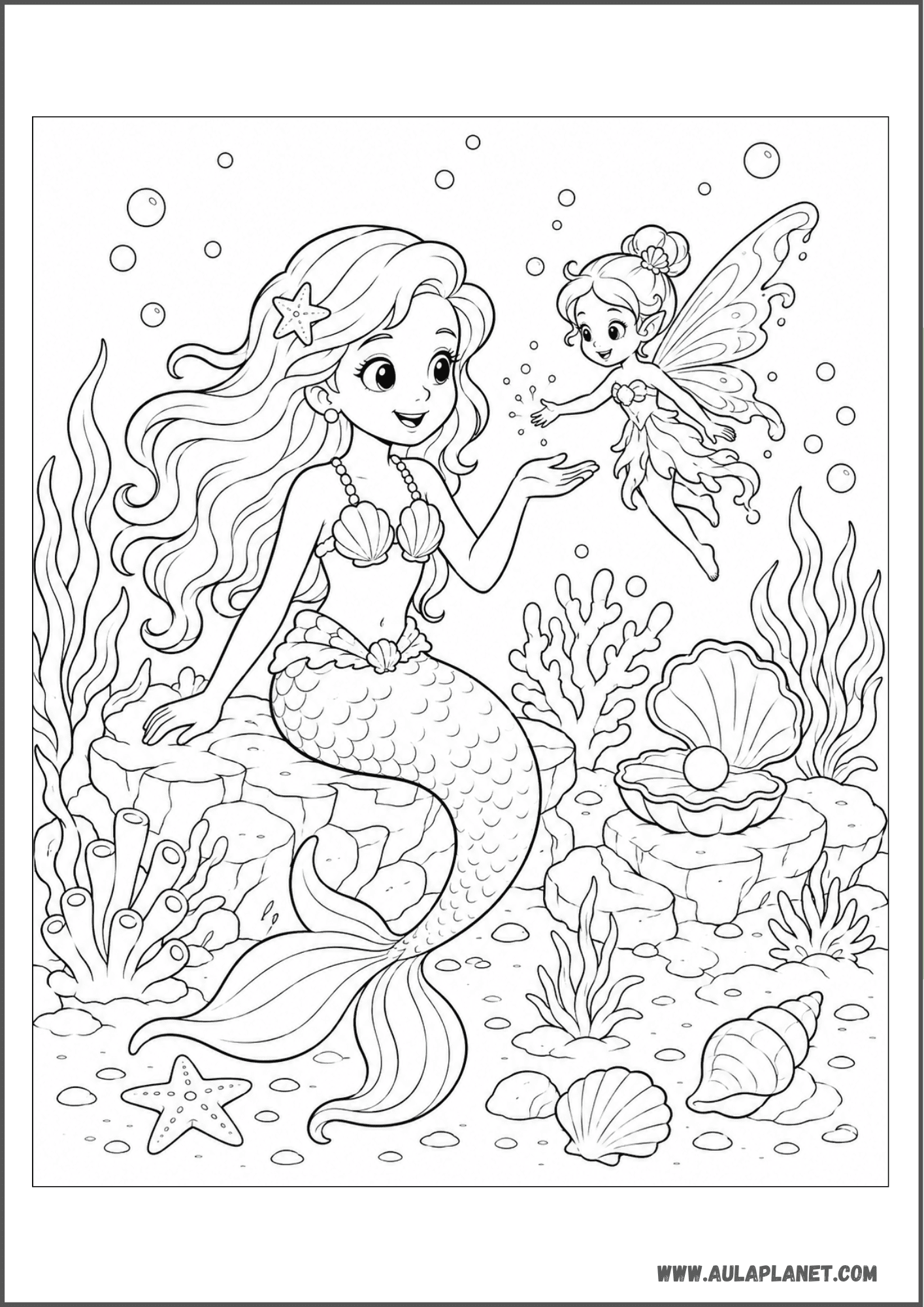 Sirena y hada marina encantada