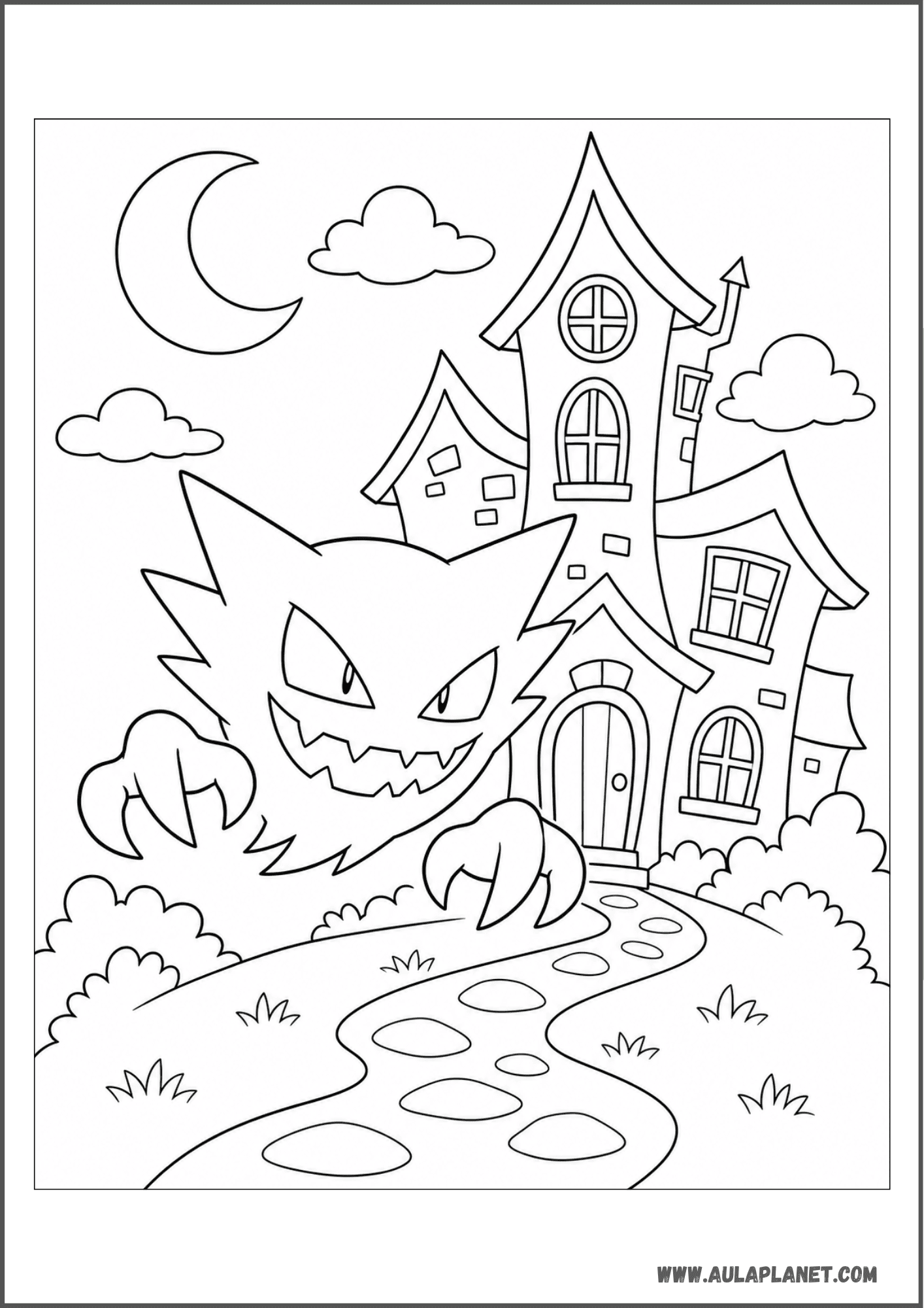 Haunter frente a la mansión encantada